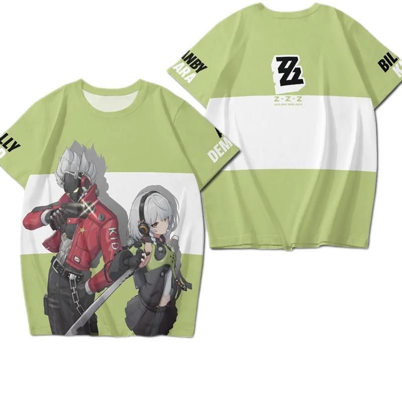 

ARPG Game Zenless Zone Zero Graphic 3D Print Футболки Нові ігри Honkai Impact ZZZ Футболка Чоловічий одяг Топ з круглим вирізом XS бежевий