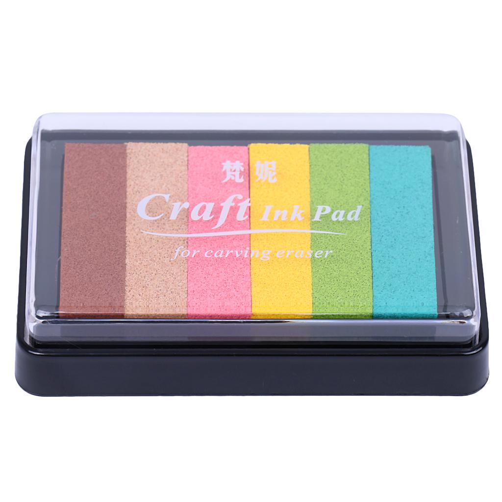 

Подушечка для чернил, корейские канцелярские принадлежности, поделки, поделки, бумага, ткань, дерево, красочная радуга 9.5*6*2cm