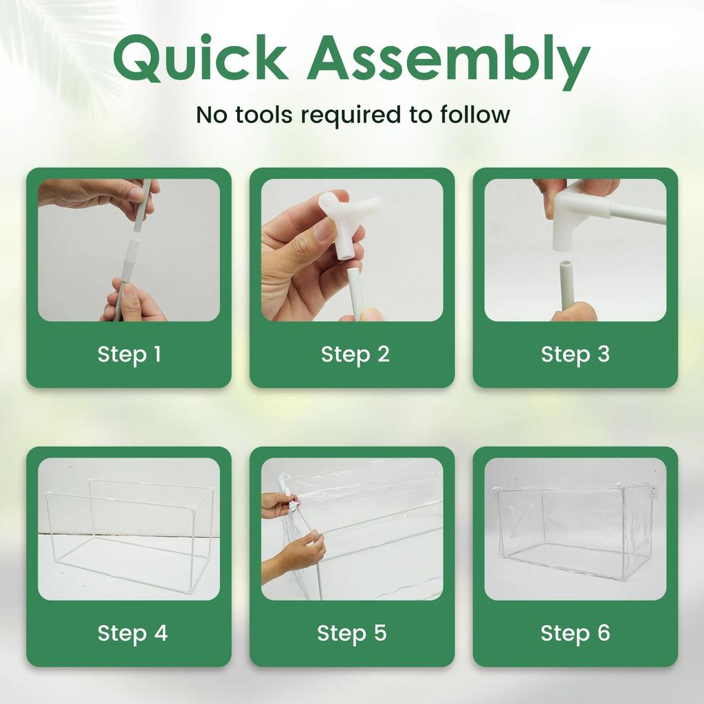 Mini Greenhouse Plant Greenhouse Tent with Transparent PVC Cover Portable Small Greenhouse Multipurpose Plant Tent for garden
