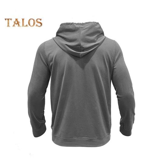 Höst Vår Herr Topp Dragsko Bröstfickor Knäppt Huva Långärmad Enfärgad Elastisk Manschett Mellång Längd Sport Casual Hoodie