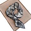 Multi-functional Women Silk Scarf Flower Print Ladies Neck Tie New Satin Silk Ribbons  Summer