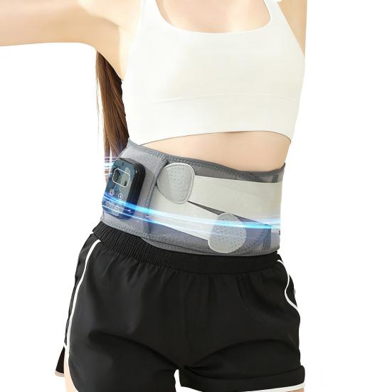 Unterer Rückenmassagegerät mit Wärme Lendenstützgürtel zur Schmerzlinderung Heizkissen & Vibrationsmassage Verstellbare Taillenbandage