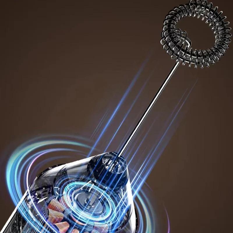 Electric Milk Frother 1PC Home Use Wireless Milk Stick Stainless Steel Battery Mini Handheld Creamer Coffee Egg Beater