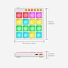 Btuty 16-Key Dynamic RGB Pad BT Wireless MIDI Controller Rechargeable Portable Music Production Performance Scene (White)