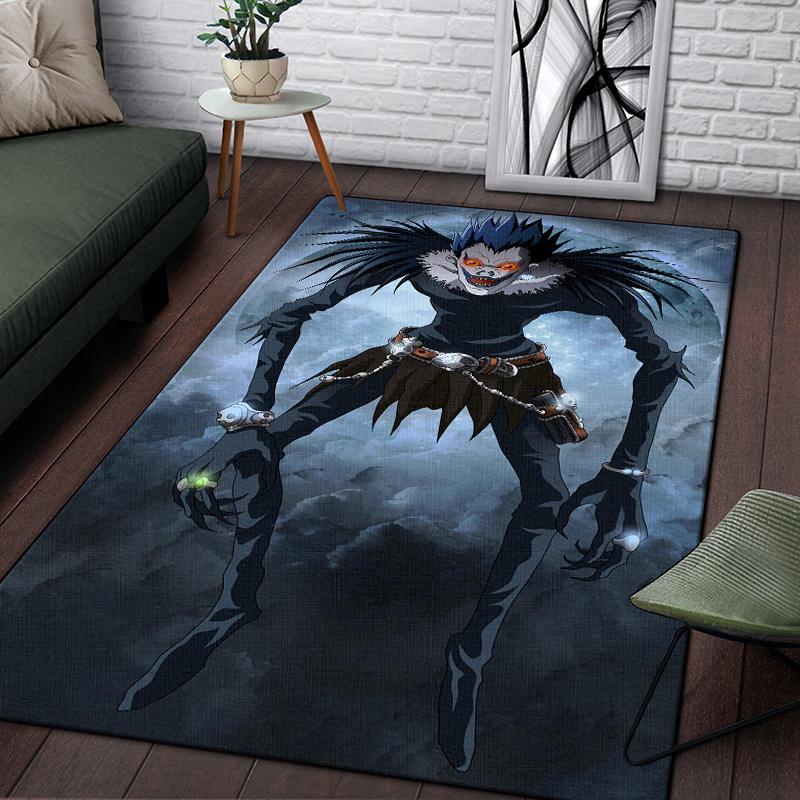 Death Note Comic Printed Carpet for Living Room Rugs Camping Stranger Things Picnic Mats Anti-Slip E-sports Rug Yoga Mat Gifts