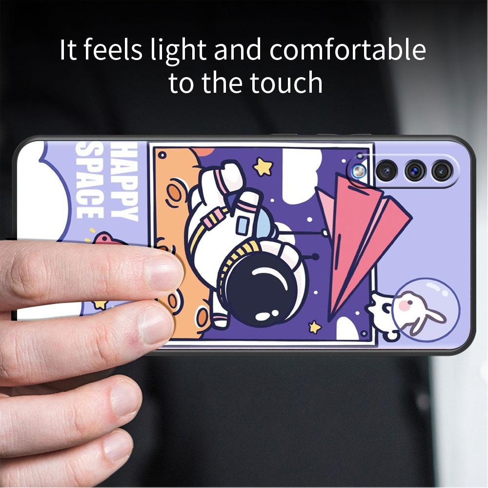 Soft Case For Samsung Galaxy Note 20 Ultra 10 Plus Lite A50 A70 A20 A40 A20e 9 8 A60 A10e Phone Cover Cartoon Cool Astronaut Sac