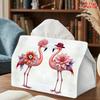 1pc Flamingo Tissue Box with Flamingo Floral - Reusable Napkin Dispenser Suitable for Kitchen, Bathroom, Car, Office - Compact Decorative Holder for N