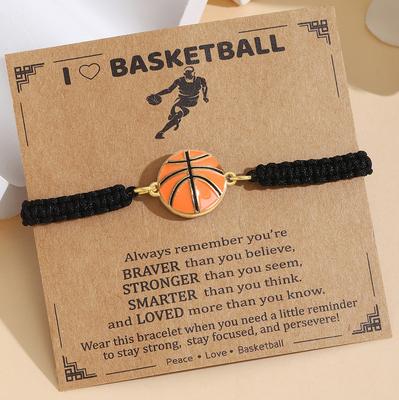Basketball Bracelets For Men, Football, Rugby, Outdoor Sports, Durable, Adjustable, Sports Hand Rope Bracelet, Jewelry Gifts For Him.