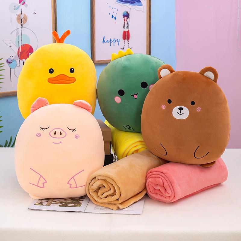 Plyšová deka na polštářek dva v jednom