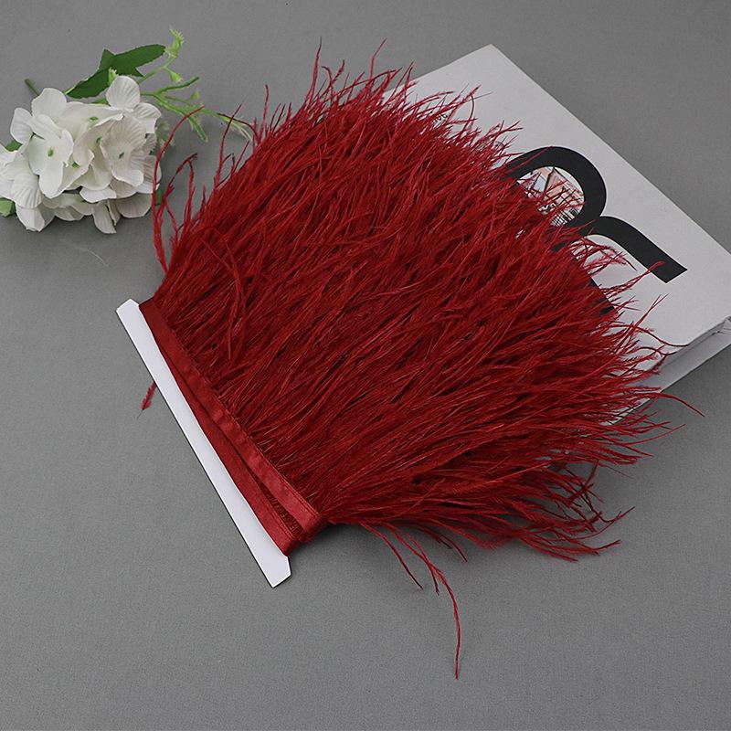 Ostrich Feather Lace Cloth Bandwidth 10-15Cm Stage Performance Clothing Decoration Accessories Lace Feather Ribbon
