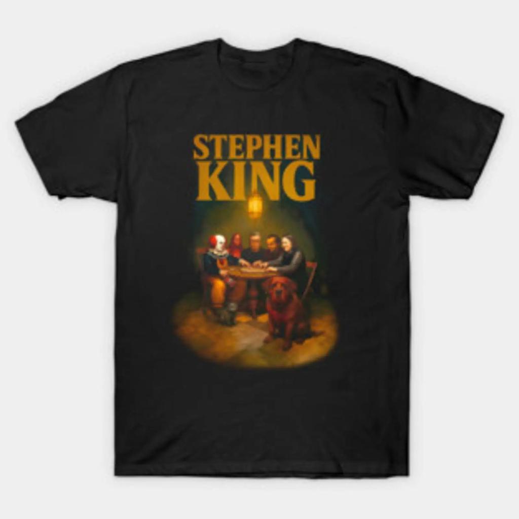 Stephen King T Shirt Vintage Casual Graphic Stylish Comfortable Streetwear Breathable Unisex Slightly Homme Versatile