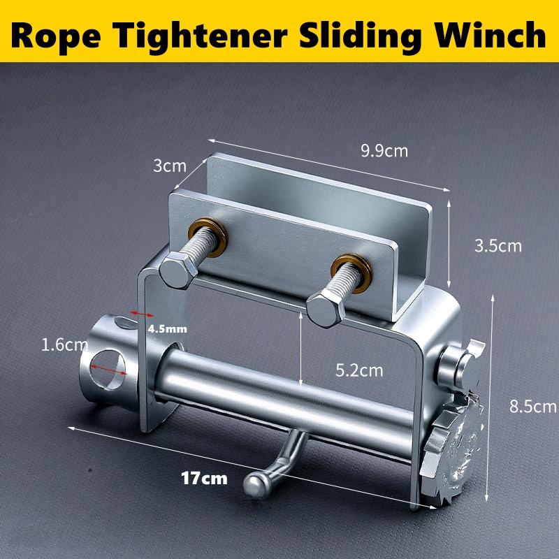 Sliding Bolt On Winch Compact Sliding Winch Car Cargo Handling Steel Professional Truck Rope Tightener Tensioner Tension Control
