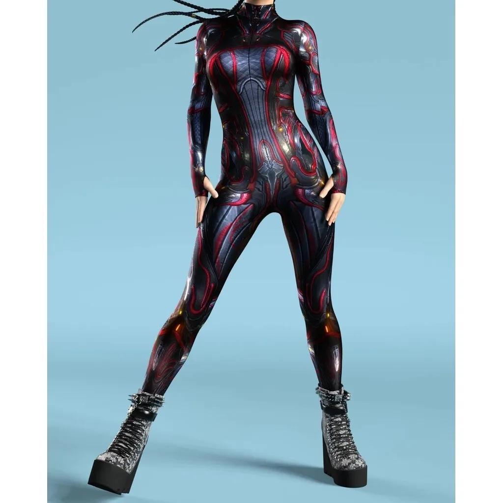 Costumi da Palco Stampa Digitale 3D per Adulti Evento di Halloween Carnevale Festa a Tema Costume Cosplay Gioco di Ruolo Tuta