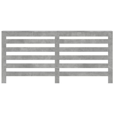 Radiator Cover Concrete Grey 175 X 20 X 82 Cm Wood Based Material