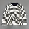Women's Loose Korean-Style Striped Cotton Sweatshirt, 2024 Autumn Fashion