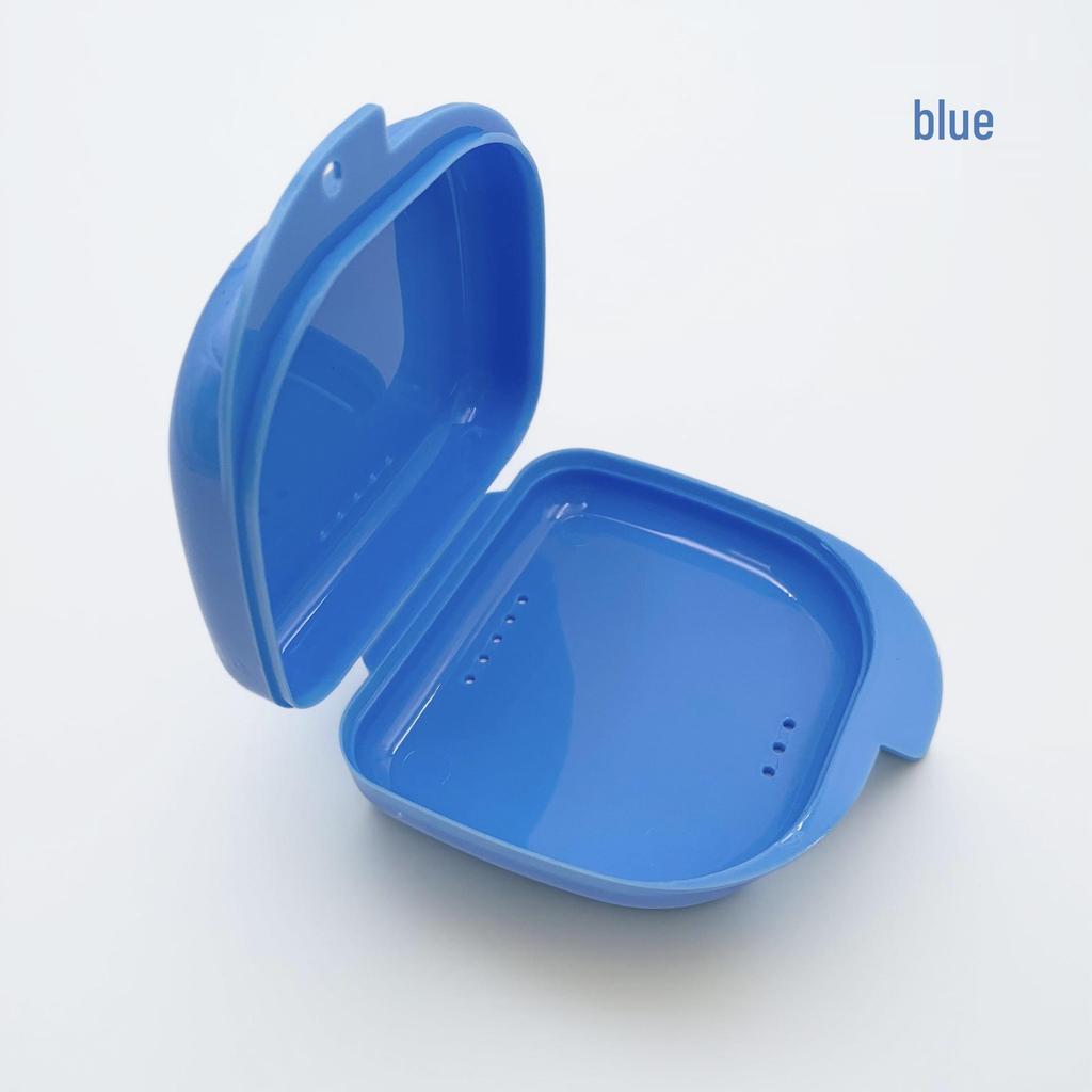 Double-Sided Dental Retainer & Denture Storage Box with Holes, Portable & Invisible Braces Holder