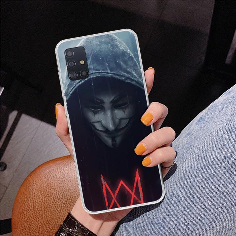 

Anonymous V Mask Phone Case For Samsung Galaxy A52 A32 A22 A12 A51 A31 A50S A30S A20S A10S Note 20 Ultra 10 Plus S10 A72 A71 Gal Samsung Note 20Ultra