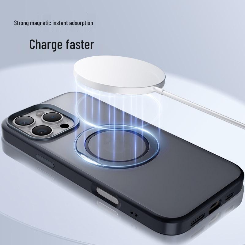 

360° Rotating Matte Magnetic Stand Case for iPhone 17 Pro Max - Year of the Horse Edition iPhone 15 Pro Max