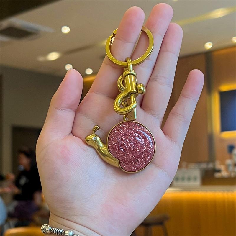 Porta-Chaves de Caracol, Pingente de Bolsa, Acessório de Bolsa Feminina, Pingente de Chaveiro de Carro Exquisito