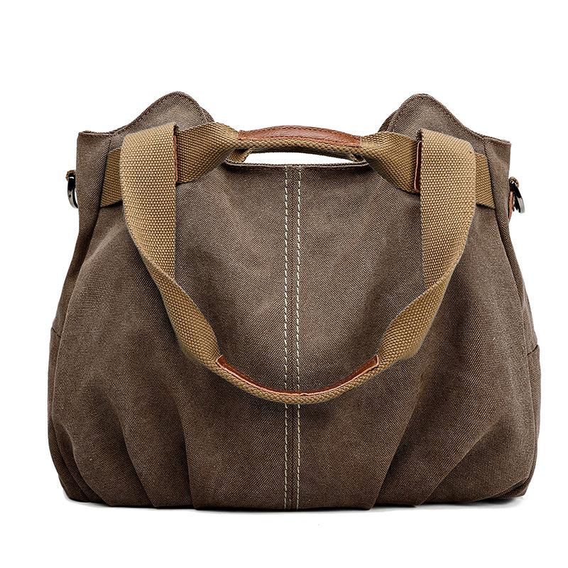 Sac bandoulière et sac à main décontracté en toile style coréen rétro 2026 pour femmes