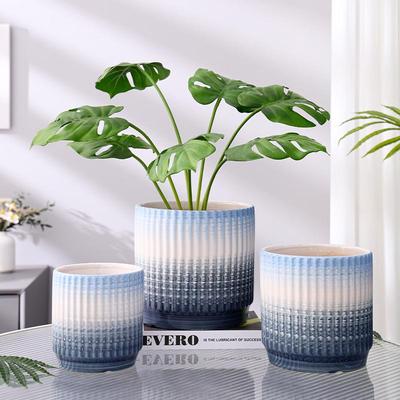 Large White Nordic Ceramic Pot - Tiger-Patterned Luxury Orchid Vase