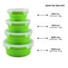 Portable Foldable Silicone Bento Box - Microwave Safe for Outdoor Meals