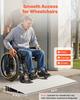 Door Threshold Ramp, 59 mm Rise, Aluminum Alloy Threshold Ramp Rated 363 kg Load Capacity, Handicap Ramps for Home Steps for Wheelchair, Scooters,