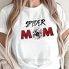 Maglietta da donna 'Spider Mom', Top casual a maniche corte con design grafico accattivante, Ideale per casa, pasti o attività all'aperto