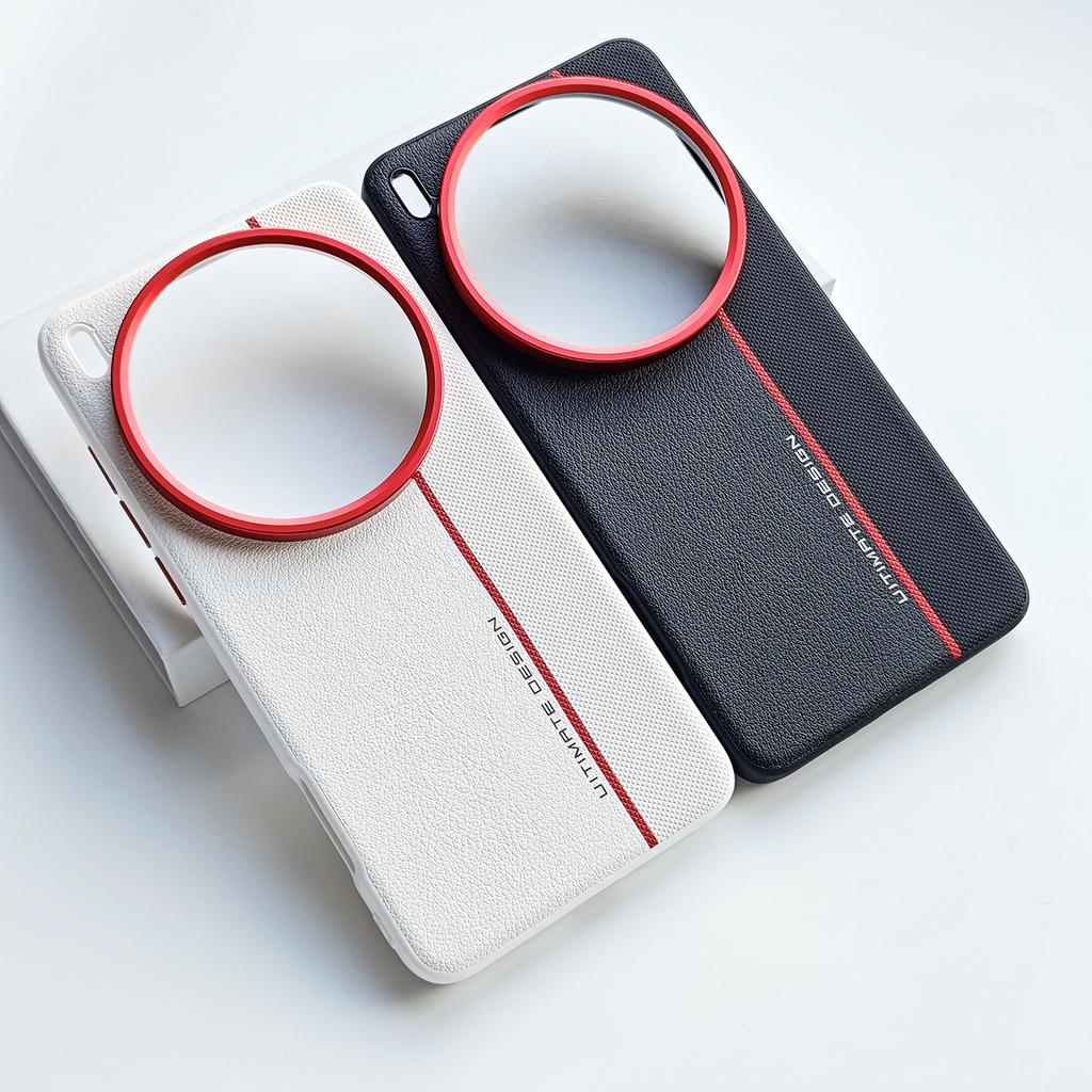 For VIVO X200 Ultra X200 Pro Mini Case Fashion PU Leather Metal Lens Frame Protective Back Cover Case For VIVO X200S Phone Shell