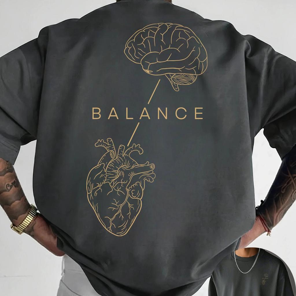 Mens Graphic Print Short Sleeve T Shirt, Streetwear Casual Crew Neck Tops, Oversized Vintage Y2K Tee for Daily Outdoor Casual Wear