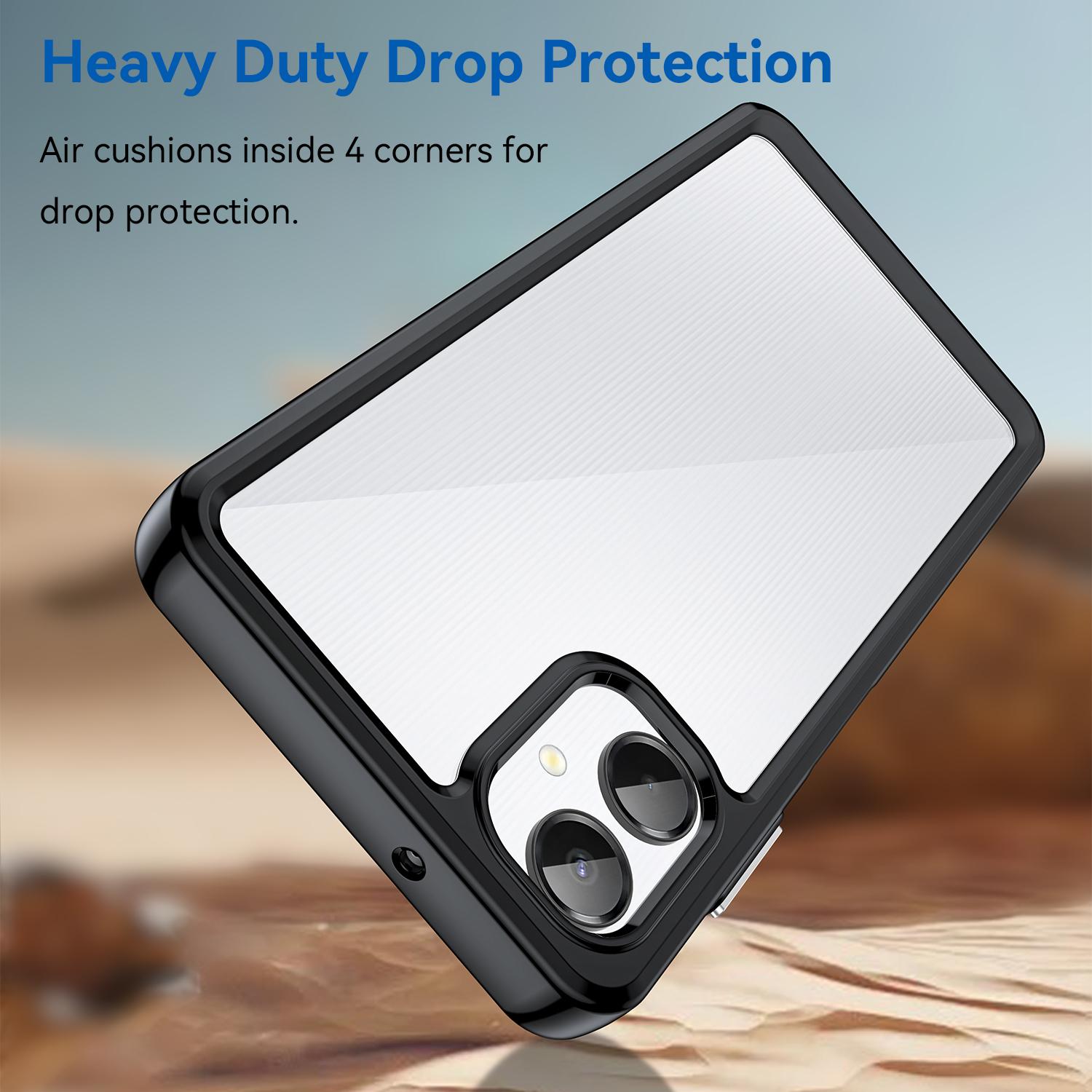 

For Samsung Galaxy A06 5G Case TPU+Acrylic Protective Clear Phone Cover Transparent