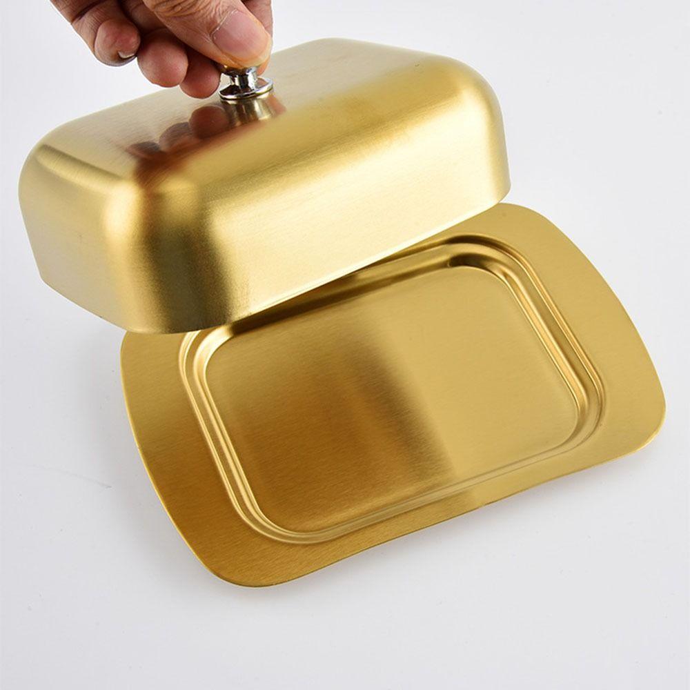 Food Grade Butter Tray with Lid Butter Storage Box Retro Cheese Container Kitchen Use