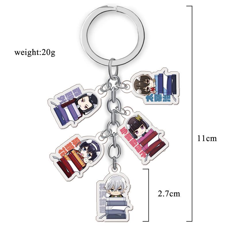 Bungo Stray Dogs Acrylic Keychain Set - 5 Cute Anime Ornaments 27mm