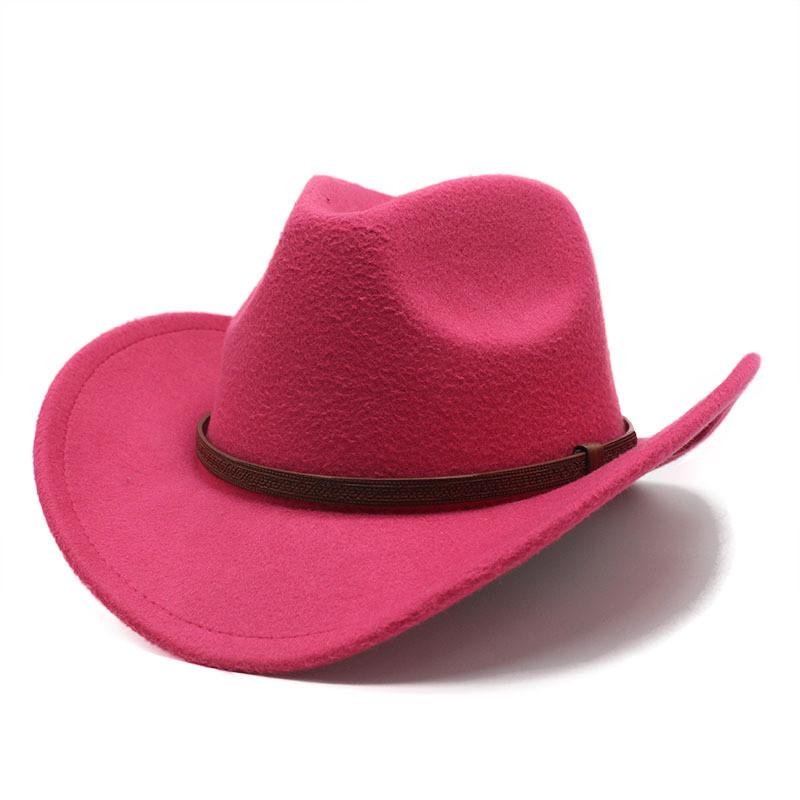 Western Cowboy Hat For Men Women With Wool Felt Material For Outdoor Events And Festivals