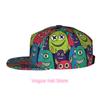 Cartoon Monster Doodle Pattern Baseball Cap, Hip Hop Streetwear Snapback Trucker Hat For Skateboarding Dance Outdoor Sports,