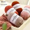 Snowy Velvet 3-Ply Medium Thick Yarn Kit: Knitting Needles, Scarf, Sweater, Baby Yarn, Crochet, DIY Material.