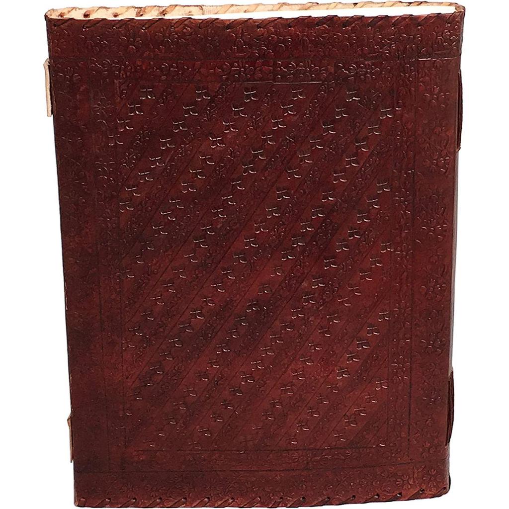 Leather Journal Book Seven Chakra Medieval Stone Embossed Handmade Book of Shadows Notebook Office Diary 10 X 13 Inches