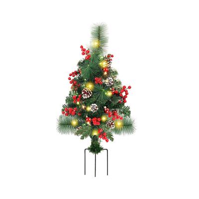 Xmas Tree Garden Stake Lights Outdoor Xmas Tree Lighted Yard Decorations