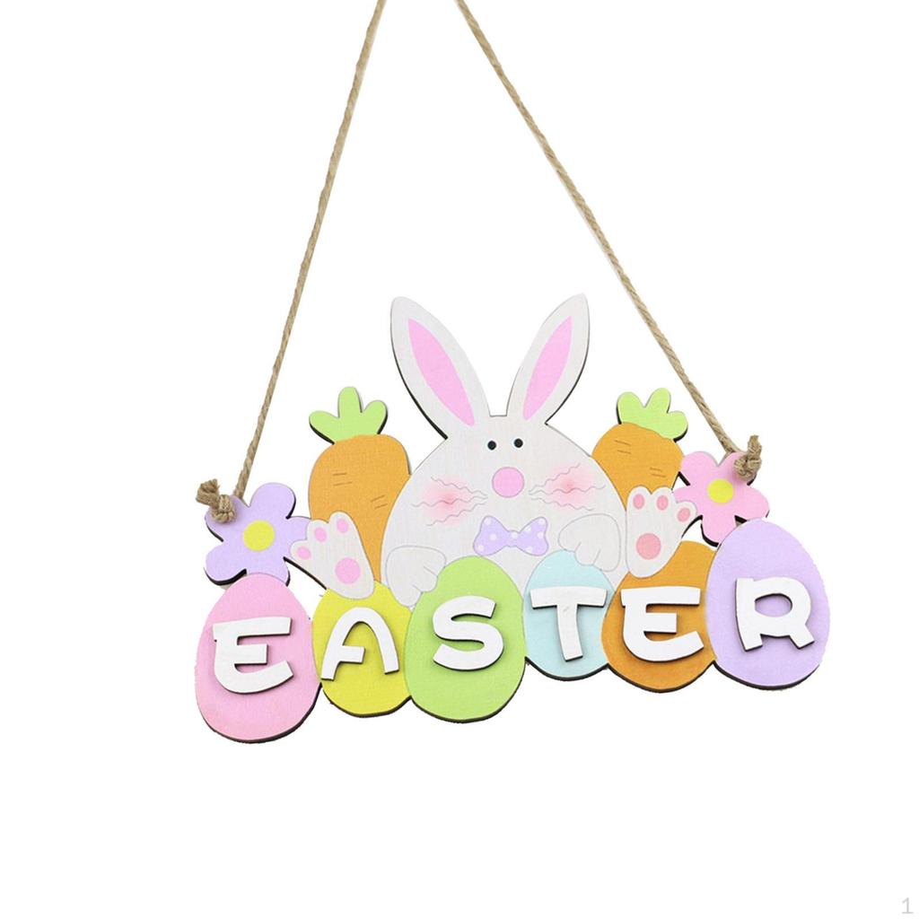 Bunny Easter Decoration Spring Yee Ornaments Wooden Tabletop Ornament Hanging