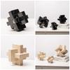 Creative Geometric Stone Sculpture Yellow Cave Stone Cross Ornaments Spliced Looped Square Ball Home Decoration Accessories