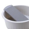 Washboard Laundry Tub for Hand Washing Clothes, Compact Basin Home Use