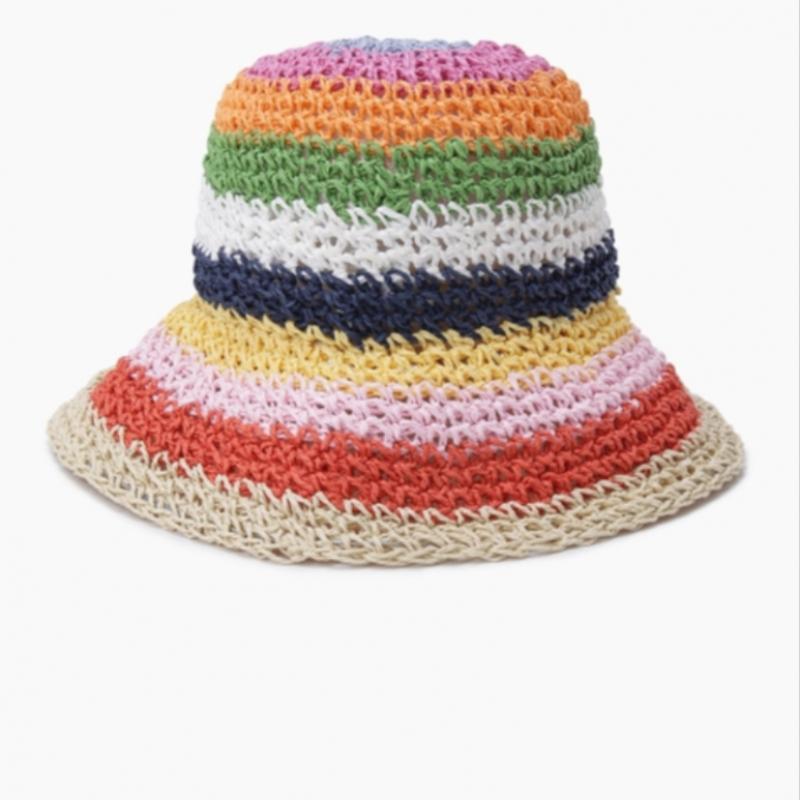 Benetton Benetton Gestreifte Rattan-Strickmütze Bccpa8531