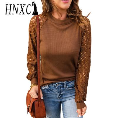 Women's Fashion Casual Autumn Winter Solid Color Print Long Sleeve Half Turtleneck Blouses & Shirts