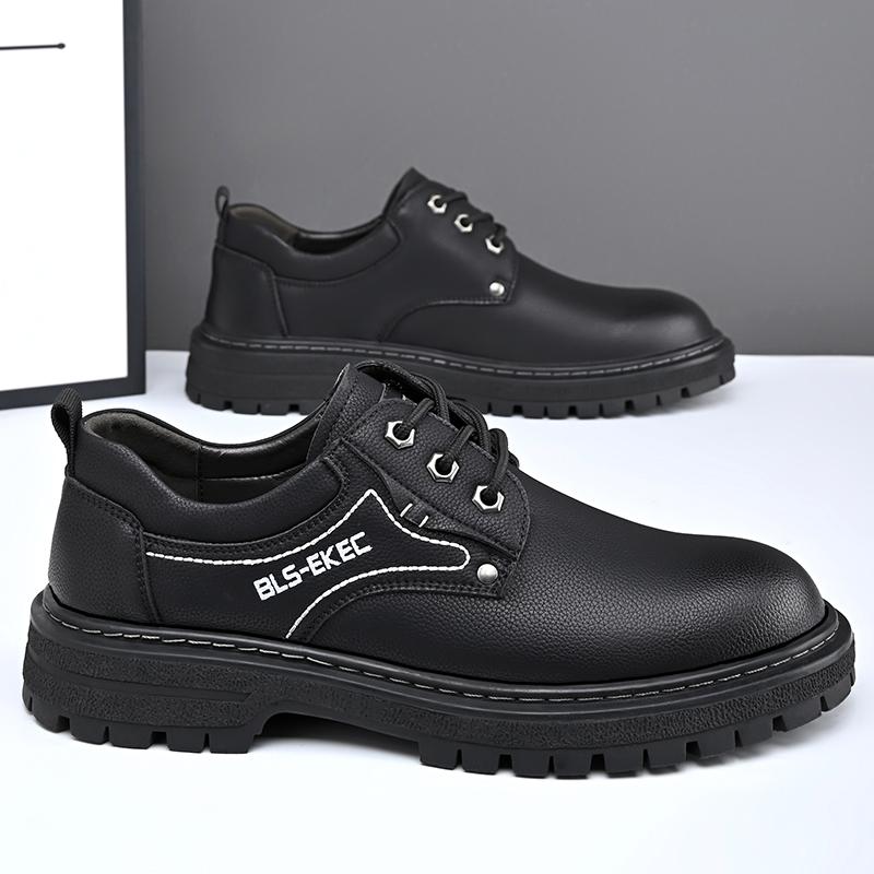 Genuine Leather Shoes Men Comfortable Casual Shoes Breathable Non-Slip Lace Up Men Footwear