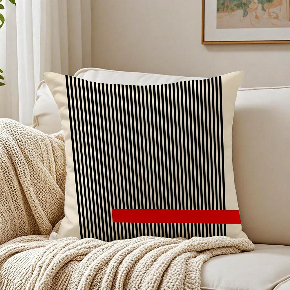 M-Minimalist Geometric Lines Cushion Cover Pillowcase Anti-Dustmite Living Room Sofa Decor Cushion Room