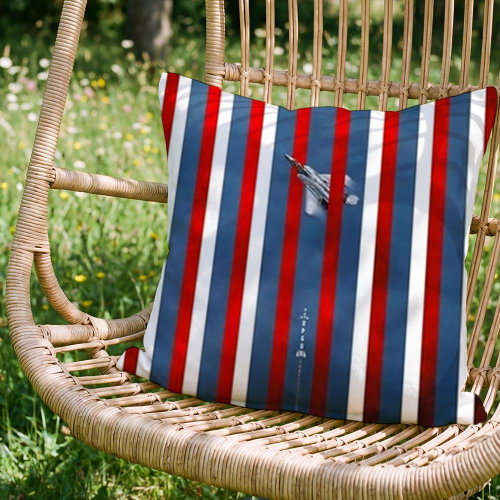 Trendy TTop Gunable Cushion Cover Versatile DoubleSided Pillow Case Fit for Sofa Bed Car Daily Decor