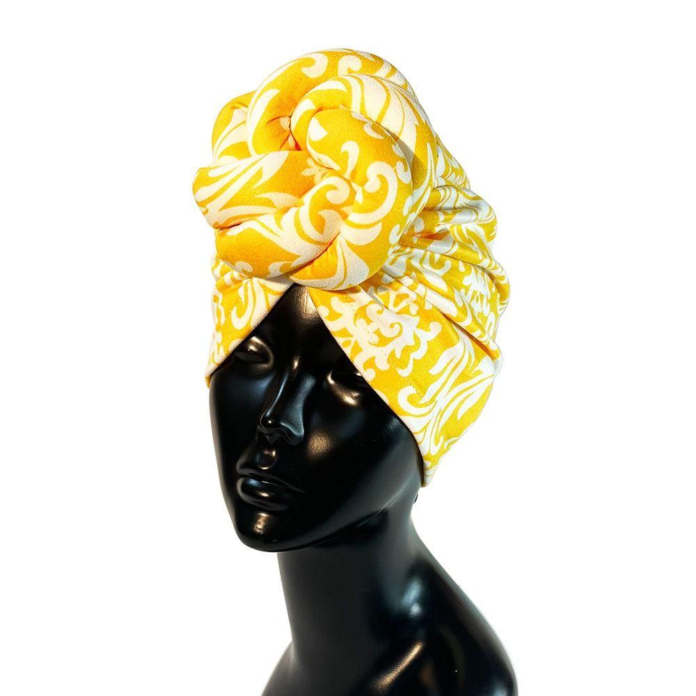 

Luxury Bow Wrap Fashion Knotted Head Wrap Head Scarf Turban Cap Head Cap 1