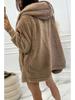 Autumn/Winter 2024 Plush Hooded Women's Coat - European & American Style