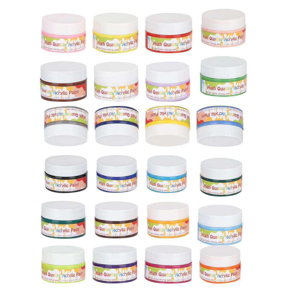 24 Colors Professional Acrylic Paints Set DIY Drawing Painting Pigment Artist Wall Paint