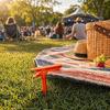 4Pcs Beach Towel Clips Windproof Towel Holders, Beach Towel Anchoring Stakes Clips, Outdoor Mat Anchors Stakes Clamps, Plastic Picnic Blanket Holders